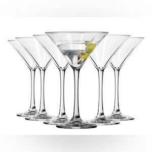 Set of 6 Bella Vino Tall Martini Glasses